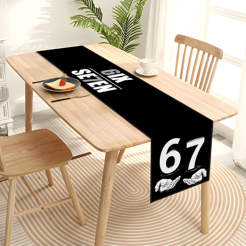 Heyfary Funny 6 7 Birhday Table Runner Six Seven I