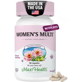 Womens Multivitamin – Methylated Multivitamin for Women with 23 Key Vitamins C, D, B6, B12, Calcium, Probiotics, Biotin & More – Energy, Skin, Nails & Gut Health Support – Kosher (90 Capsules)