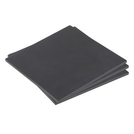 Rebower Expanded PVC Plastic Sheet 5/16" Thick, 12"x12" Lightweight Rigid Foam Sheet, [for Crafts Signage Displays Digital Screen Printing] - Black/ 3 Pcs