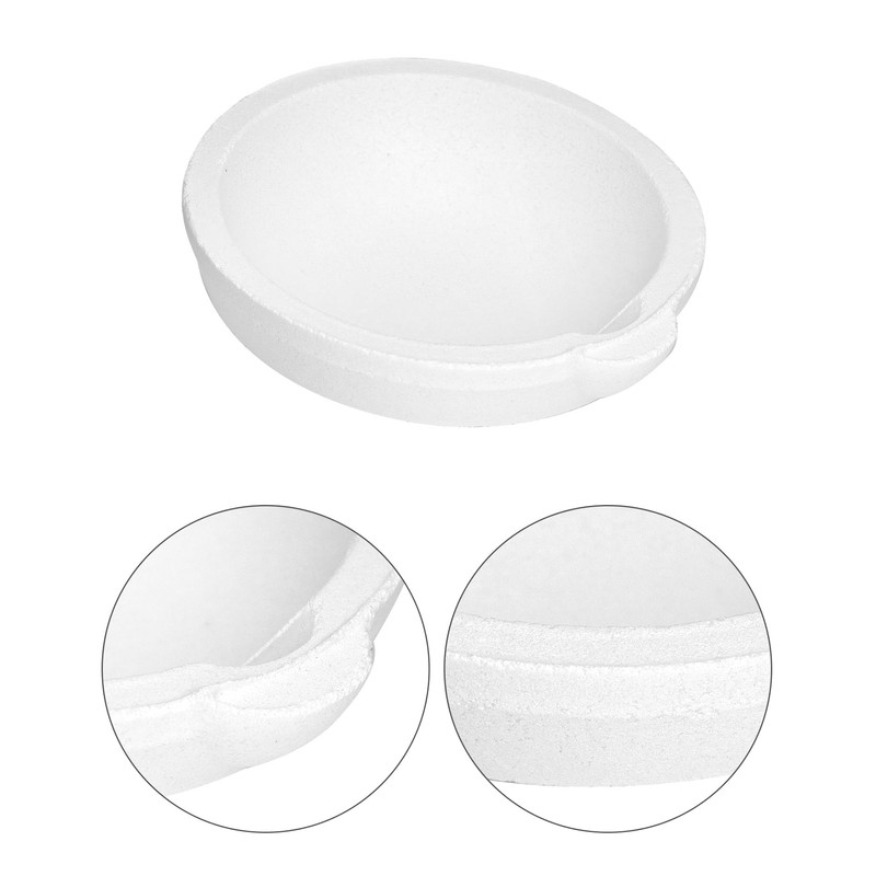QWORK Ceramic Crucible Bowl, 4 Pcs Quartz Melting Dishes Pot