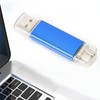 U Disk OTG Bright Blue DualHead Mini Metal USB 2.0