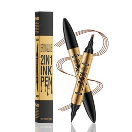 G G Colors 2 in 1 Magic Eyebrow Pencil, 4 Tip Microblade Eyebrow Pen Microblading Eyebrow Pencil Contouring Pen for Natural Daily Look Eyebrow Makeup