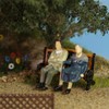 O Scale People and Bench for Model Railroad Diorama Architectural