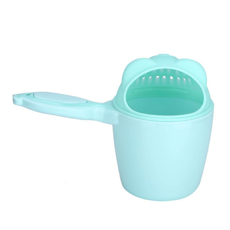 Baby Shampoo Cup Cute Kid Wash Hair Bathing Flusher Eye(/8.27x4.21x5.91in)(Green)