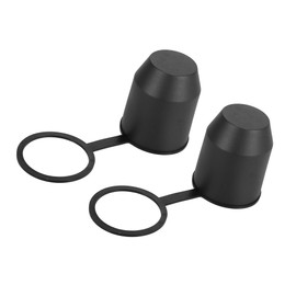 ACROPIX Universal RV Compatible Trailer Hitch Ball Cover, Tow Ball with Hook for Car Boat Truck, Waterproof Protector Cap, Drawbar 55mm ID Black- Set of 2