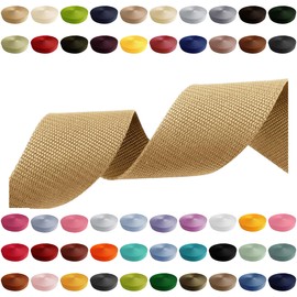Webbing Strap 2 m 5 m 10 m 50 m 50 m 50 m Width 10 mm 15 mm 20 mm 25 mm 30 mm 40 mm 50 mm Bag Strap Polypropylene Ideal for DIY Projects, Crafts & Outdoor (010) Light Beige, 30 mm x 5 m