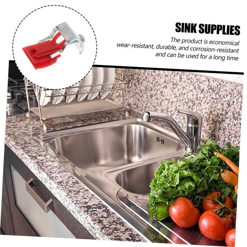 TEHAUX Sink Strainer Kitchen Sink Fixing Clamp Easy to Install