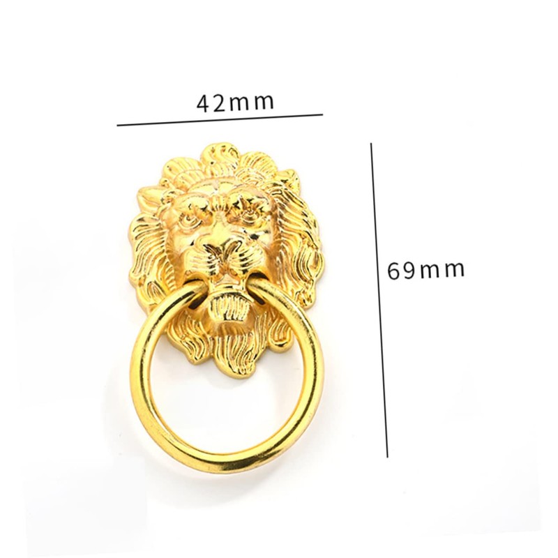 Operitacx 6Pcs Lion Head Cabinet Knobs Antique Pulls Modern Wardrobe