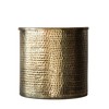 Bloomingville Boho Hammered Metal Drum Table or Planter with Lid,