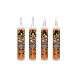 Gorilla Heavy Duty Construction Adhesive, 9 ounce Cartridge, White, (Pack of 4)