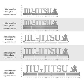 Allied Medal Hangers - Jiu-Jitsu (30" Wide with 3 Hang Bars) - Medal Hanger Holder Display Rack - Multiple