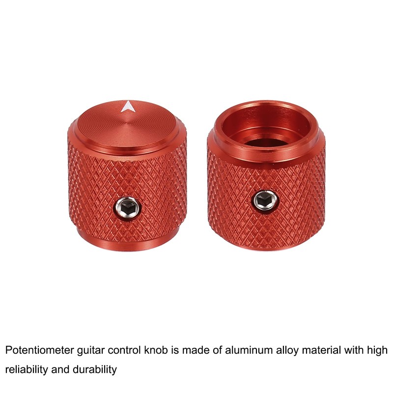 sourcing map 3 Pcs Aluminium Potentiometer Knobs, 1/4" (6mm) Universal