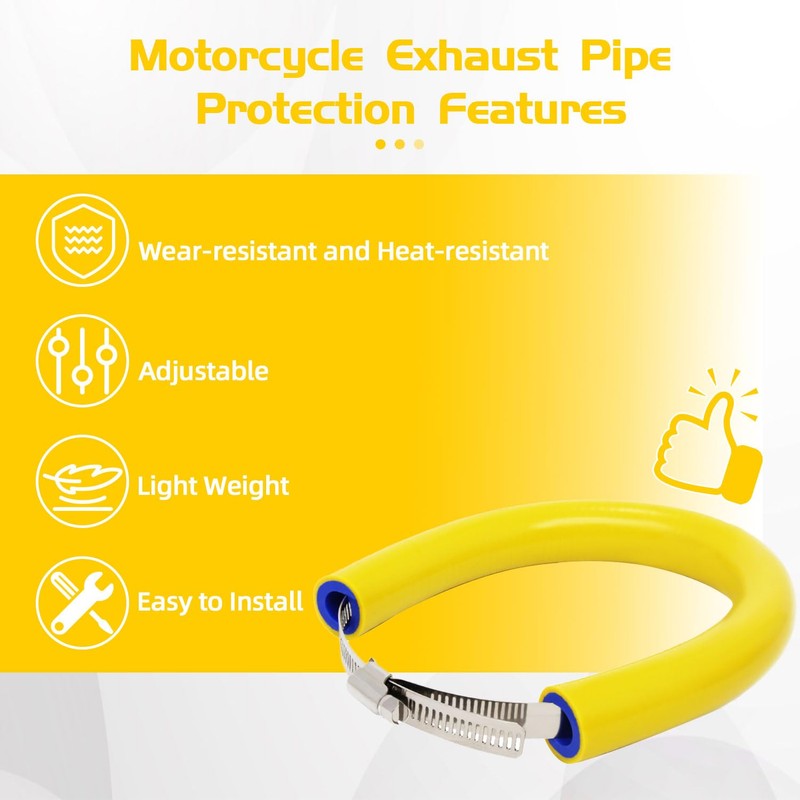JFG Racing Universal Motorcycle Exhaust Muffler, Protective Cover for Dirt