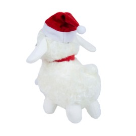BABY FRANKIEZHOU Lamb Plush Toy,Christmas Lamb Stuffed Animal with Red Hat and Scarf, Home Decor,L
