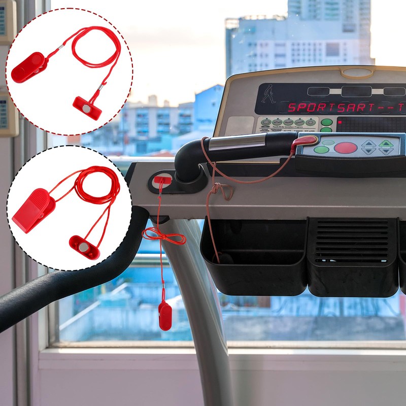 lasuroa 2pcs Treadmill Magnet Safety Keys, 2 Sizes Magnetic Safety