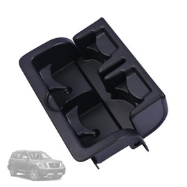 Getfarway Rear Seat Console Cup Holder Assembly 88741-1LK3D 887411LK3D Compatible with Infiniti QX56 2012-2013 QX80 2014-2018│Nissan Armada 2017-2019 Second Row Cup Holder Insert Panel Cover