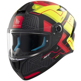 MT Targo S Motorcycle Helmet Brik CS Matt Fluo Yellow (M)