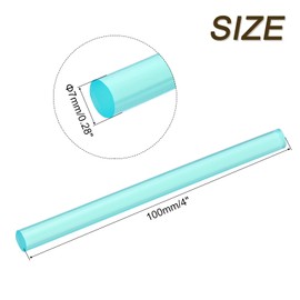 QUARKZMAN Pack of 6 100 mm x 7 mm Hot Glue Sticks Mini Glue Sticks for Hot Glue Gun, Hot Glue Sticks for Repairing Arts Decorating DIY Crafts, Clear Blue
