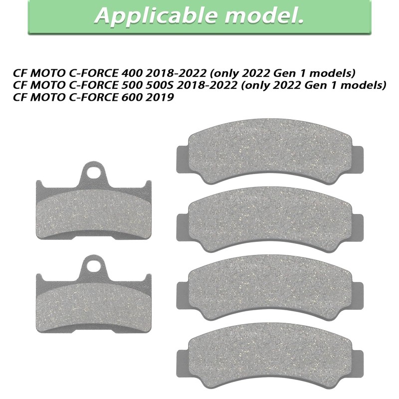Sintered Brake Pads for CF MOTO CFORCE 600 500 400