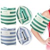 JellyArch 4 Pcs Arm Floaties PVC Inflatable Arm Band Striped