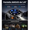 ESFOE Reloj Inteligente Hombre, 1.43" AMOLED Smartwatch Hombre con LED