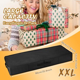 YAMAIDUO Wrapping Paper Storage, Waterproof Heavy Duty Tear-Resistant Wrapping Paper Organiser, Storage Wrapping Paper 600D Oxford with Additional Compartments, 90 x 30 x 12 cm