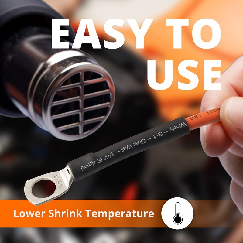 Wirefy | Heat Shrink Tubing - 3/16" inch - 3:1