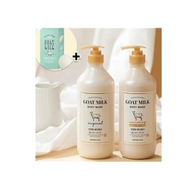 Shower Mate 샤워메이트 산양유 바디워시 800ml 2개(오리지날1, 허니1)+산양유비누 90g 4입 sn Shower Mate Goat's Milk Body Wash 800ml 2pcs (Original 1, Honey 1) + Goat's Milk Soap 90g 4pcs