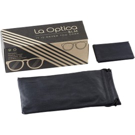 La Optica B.L.M. Men's Sunglasses UV400 CAT3 Light Sport - Includes Glasses Bag, Cleaning Cloth - Black - M