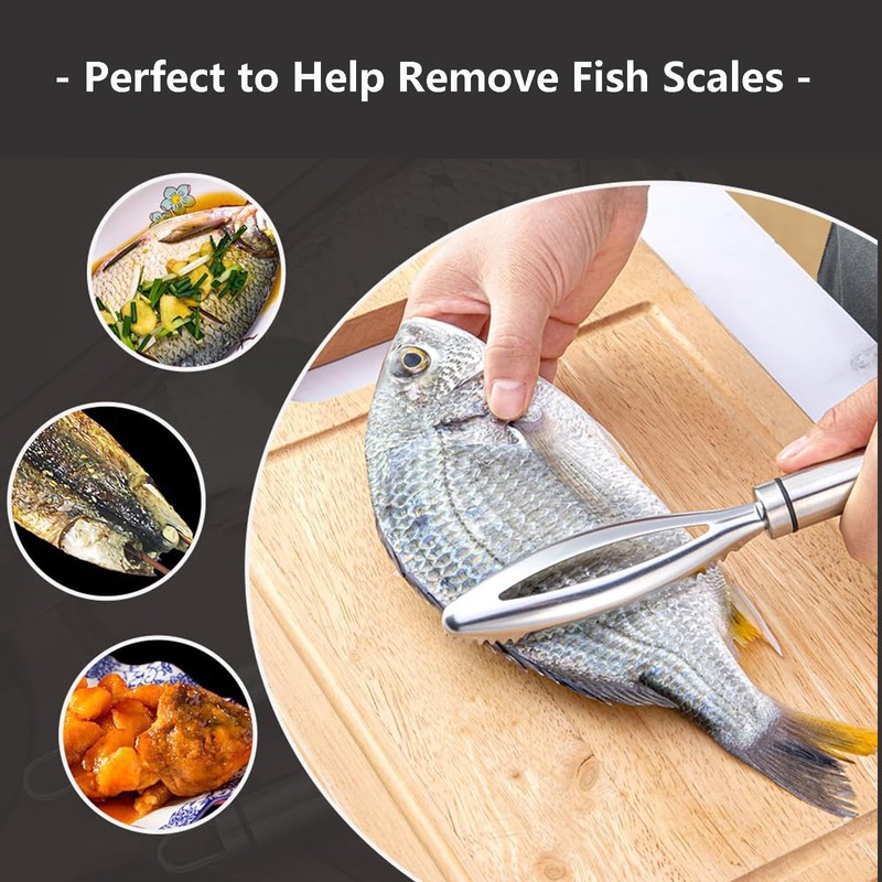 Stainless Steel Fish Scale Remover, Perfect for Kitchen Fish Skin