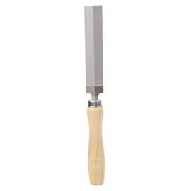 Flat Diamond File All-Purpose Rasp Grinding Tool Made of Carbon Steel with Wooden Handle for Woodworking Garden Tool (4 Inches)