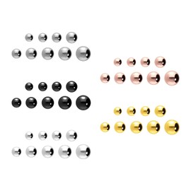 PIERCINGLINE Universal Screw Ball with Internal Thread Titanium Piercing Attachments Ball Replacement Choice of Colours and Sizes, Titanium