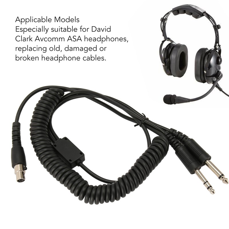 Mini XLR 5 Pin Plug to GA Dual Plugs Headset
