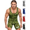 Exxact Sports Digital Camouflage Men's Wrestling Singlet, High-Performance Powerlifting Singlet,