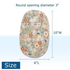 Colostomy Bag Covers Ostomy Support Garment Bag with Round Opening for Ileostomy Stoma, 3 Inch ID, 2 Pieces