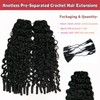 100% Human Hair Knotless Pre-Separated Crochet Hair Extensions with Spiral