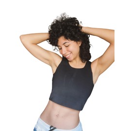 Wonababi Breast Binder, Flat Pro Trans Binder with Double-Sided Zip Binder FTM Queer, black