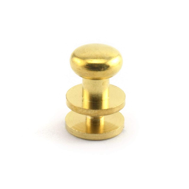 LQ Industrial 8PCS Solid Brass Sam Browne Button Screw Studs