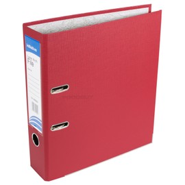 2 x Strong A4 Polypropylene Lever Arch Files Large Office Paper Storage Folders [RED]