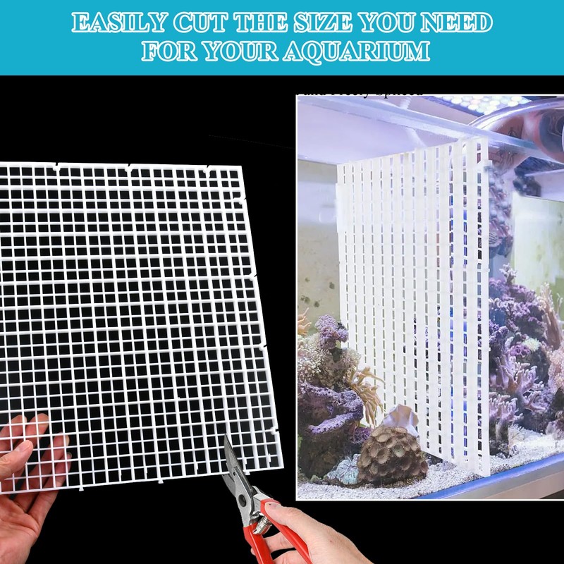 Supkiir 14pcs Aquarium Fish Tank Divider, Plastic Grate Isolation Board