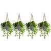 Sorbus Macrame Plant Hanger [4 Pack] Indoor Outdoor Hanging Plant