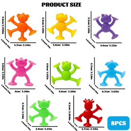 8Pcs Suction Toys, Sucker Toys For Kids Plane, Bath And Travel Toys, Suction Baby Toy With Strong Adhesion, Colorful Suction Toy Baby Plane Set