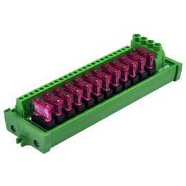 DC Power Fuse Distribution Strip Module (12 Position, Screw Mount)