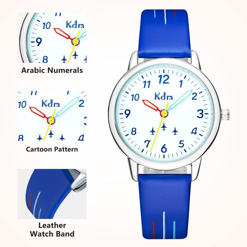 KDM Kids Watch Boys Girls, Children Time Learning Waterproof Luminous