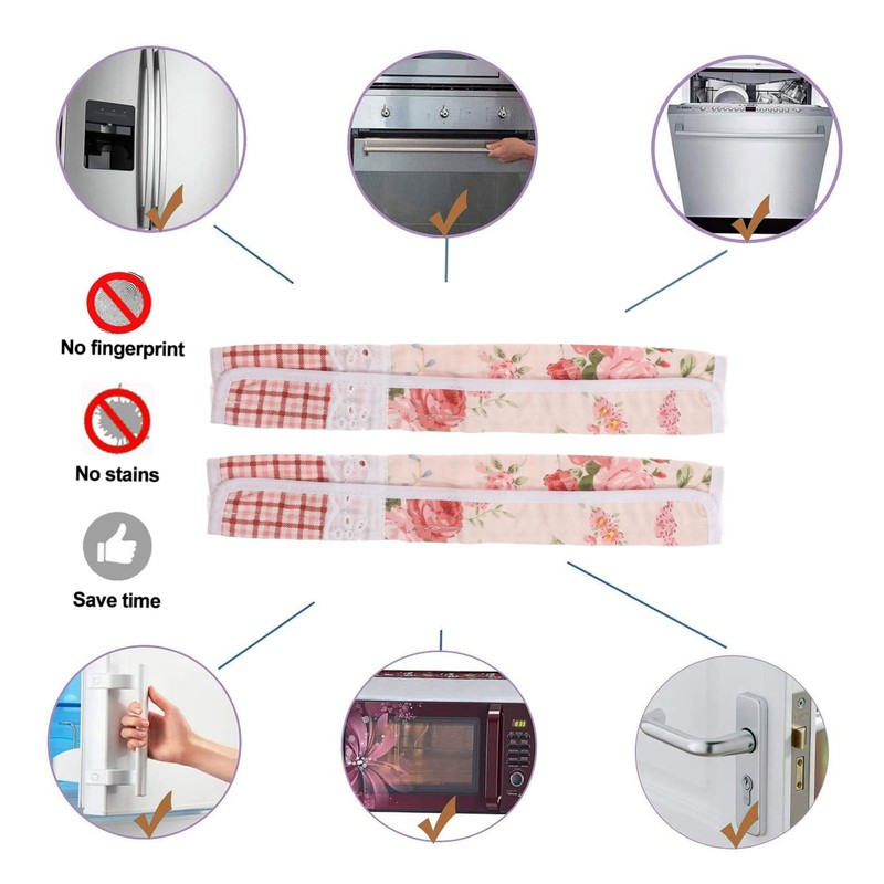 TEHAUX 1 Pair Refrigerator Door Handle Covers Protective Gloves for