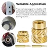 QSJ 170Pcs Threaded Inserts Set Brass Heat Set Insert M3