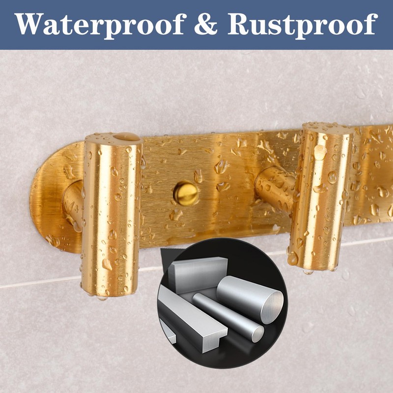Vanloory Coat Hook Rack, Wall Mounted Coat Rack with 6