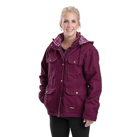 Berne Women's Softstone Duck Barn Coat, Large Regular, Plum