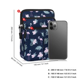 HAWEE Waist Belt Bag for Women and Men Cross Body Cell Phone Purse Adjustable Shoulder Strap Travel Hip Pouch Multifunctional Fashion Fanny Packs Water Repellent, Flamingo