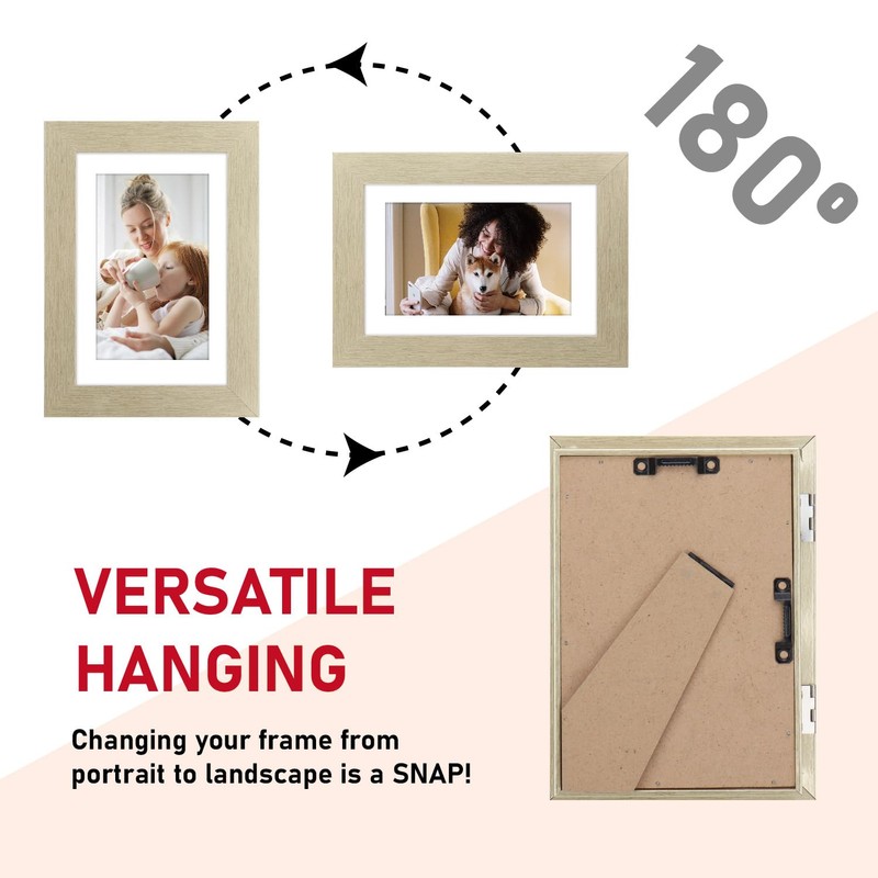 Toner Depot 2 Pack 4x6 Picture Frame, Quick-Change Photo Storage